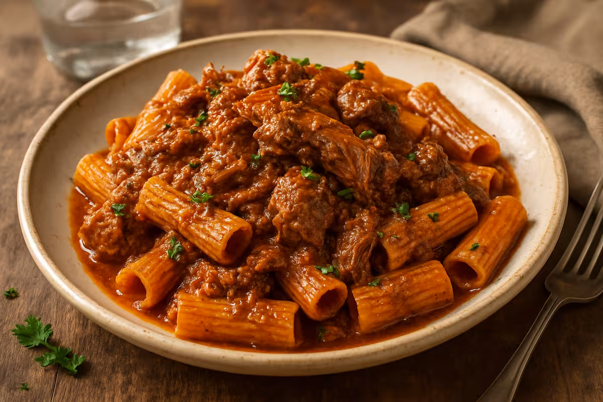 Ragu de cordeiro lento com redução de vinho — técnica profissional para refeições sofisticadas